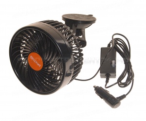 Вентилятор HX-704 16см (6") 24V (12W) диммер, на вакуумной присоске, с регулируемыми углами обдува black/orange MITCHELL 1/24 NEW