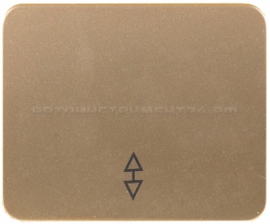 Выключатель СВЕТОЗАР "ГАММА" проходной, одноклавишный, без вставки и рамки, цвет золотой металлик, 10A/~250B