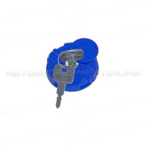 Крышка бака AdBlue KN-087 d-40 пластмасса с защитой и ключом (синяя) /50, шт