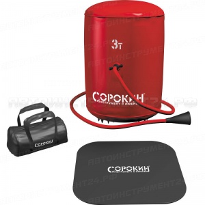 Домкрат надувной 3т с накачкой выхлоп/газами, с шипами