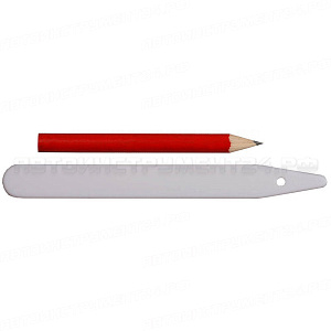 Набор меток-ориентиров GRINDA для засеянных грядок: 25 ярлыков (тип - "полоска") + карандаш, 125 мм