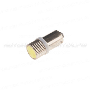 Автолампа T4W (BA9s) 1 SMD 7080 WHITE 6000K 80лм 12V MEGAPOWER /10 /100