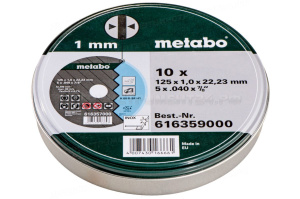 Круг отр.нерж.125x1,0x22 A60R 10 шт.в мет.коробке Metabo