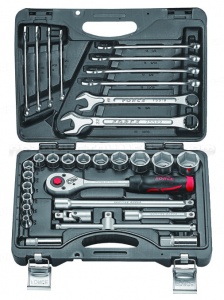 Набор инструмента с 6-ти гранными головками 32 пр. 1/2" 4324