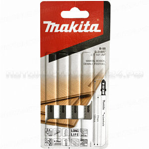 Лобзиковая пилка для паркета и ламината, 77 мм, Bi-M, 15TPI, T101AIF, В-55, 5 шт Makita B-31887