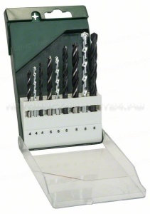 Набор сверл по металлу (HSS-R) и по камню, 9 шт D4-8, 2609255483