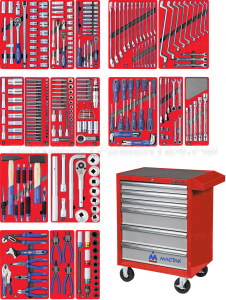 Набор инструментов ";ЭКСПЕРТ"; в красной тележке, 323 предмета МАСТАК 52-06323R