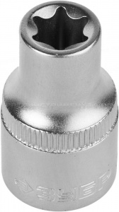 Головка торцовая ЗУБР "МАСТЕР" (1/2"), Cr-V, E-TORX, хроматированное покрытие, E12