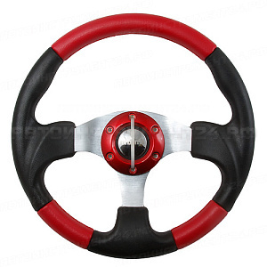 Рулевое колесо D1-577 RED 320мм кожа D1 TECHNIK /1/10 OLD