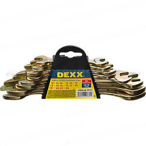 Набор рожковых гаечных ключей 8 шт, 8 - 24 мм, DEXX