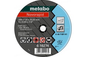 Круг отр нерж Novorapid 180x1,5 мм A46T Inox Metabo