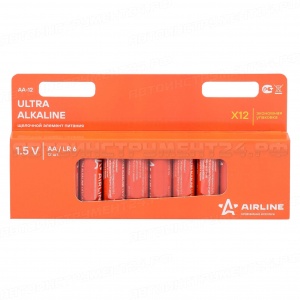Батарейки LR6/AA щелочные 12 шт. AIRLINE, AA-12