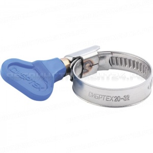 Хомуты металлические элемент крепления с формой ключа 40-60 мм, 50 штук в упаковке. Сибртех