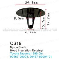 Клипса для крепления внутренней обшивки а/м Тойота пластиковая (100шт/уп.) Forsage клипса F-C619(Toyota)
