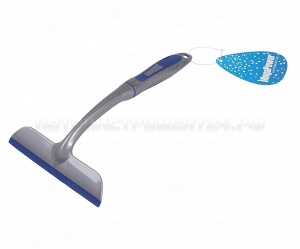 Водосгон M-71308BL Т-образный, с обрезиненной ручкой 27см, ширина лезвия 16,5см BLUE MEGAPOWER /1/48 NEW