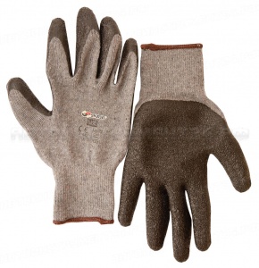 Перчатки текстиль с латексным риф. покрытием 9/L 27641