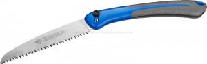 Ножовка складная (пила) ПОХОДНАЯ 9 180 мм, 9TPI, японский зуб с трехгр. заточкой, рез "на себя", компактная,точный рез сырой древесины, ЗУБР