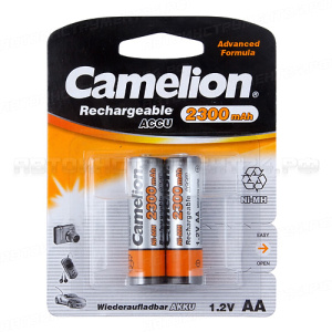 Аккумулятор AA: Ni-MH (никель-металлгидридный) 2300mAh 1,2V CAMELION /2/24/480