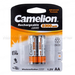 Аккумулятор AA: Ni-MH (никель-металлгидридный) 2300mAh 1,2V CAMELION /2/24/480