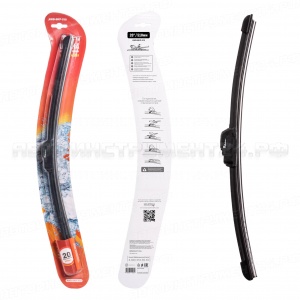 Щетка стеклоочистителя 510мм (20") бескаркасная, 1 адаптер (hook 9x3)