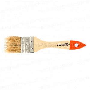 Кисть плоская Slimline 1,5, натуральная щетина, деревянная ручка. SPARTA
