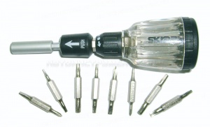 Отвертка 16 в 1 прямая с трещ. механизмом SKRAB 41689