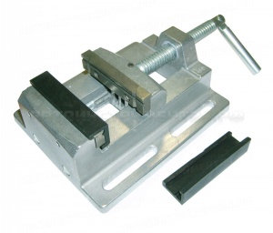 Тиски станочные 3" AL с проточкой и накладками 25505