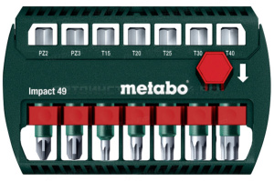 Набор ударных бит Impact 7 шт. дл.49 мм Metabo