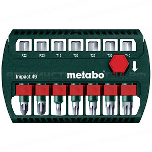 Набор ударных бит Impact 7 шт. дл.49 мм Metabo