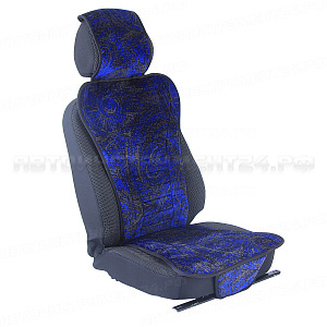 Накидка на сиденье TH-15008YDL/7-3 BLUE ортопедическая, с подголовником, полиэстер (комплект - 2шт) AUTOP /1 OLD