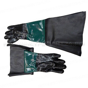 Защитные перчатки для пескоструйных аппаратов (2шт/к-т) длинные Forsage F-SBC-Gдл