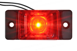 Фонарь габаритный LED 24V, красный (L=70мм, светодиод)