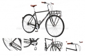 Велосипед Urban Classic M(Al 6061;колесо700с;пер/зад покр35C;3 планетар. скорости; тормоза:U-Brake,зад ножной; ремен. передача;рост до 175см; серый) Forsage FB28005(510)