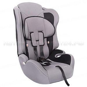 Кресло детское ZLATEK KRES0167 ATLANTIC (серый) автомобильное с ремнями I-III группы: 1-12лет, 9-36кг /1/2