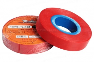 Изолента ПВХ, красная, 15 мм*20 м AIRLINE, AIT-P-09