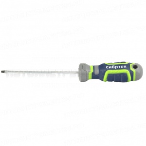 Отвертка SL3 х 100 мм, CrV, четырехкомпонентная рукоятка. СИБРТЕХ
