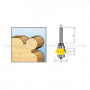 Фреза кромочная калевочная угловая 4.9x22.2x8x32 мм Makita D-11726