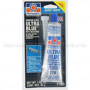 Формирователь прокладок "ULTRA BLUE RTV" силиконовый синий (от -60С до +260С) 95гр PERMATEX /1/12 HIT