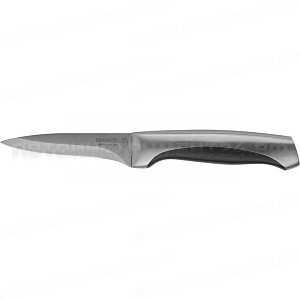 Нож LEGIONER "FERRATA" овощной, рукоятка с металлическими вставками, лезвие из нержавеющей стали, 90мм