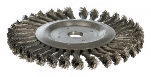 Щетка ПрофОснастка цилиндрическая, жгутовая, узкий шов, для УШМ № 581 Эксперт D125 мм RPM 12500 SS (нерж) 0,5