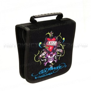 Органайзер CD-дисков EH-00126 "LOVE KILLS SLOWLY" (на 40 дисков) ED HARDY (США) /1/6