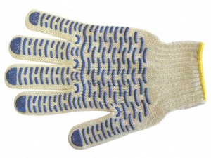 Перчатки ХБ с ПВХ Волна (пара) /кратн. 10/250