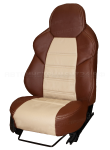 Чехлы универсальные "DRIVE" к/з (коричневый/бежевый) "Динас"