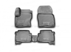 Коврики Ford Kuga II 2013 3D (полиуретан) черный НЛ CARFRD00009k