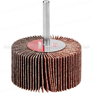 Круг шлифовальный ЗУБР "МАСТЕР" веерный лепестковый, на шпильке, тип КЛО, зерно-электрокорунд нормальный, P60, 30х60мм