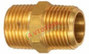 Штуцер латунный с наружными резьбами 1/2" X 1/4" (конус) Forsage F-CS-C-011-2