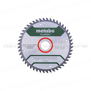 Пильн. диск PrecisionCutClassic 190x30 48WZ 15° /B Metabo