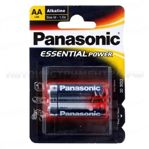 Элемент питания AA: LR6-BC2 ALKALINE POWER ESSENTIAL 1,5V PANASONIC /2/24/120