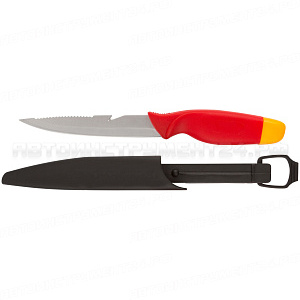 Нож рыбака, нерж.сталь, пластиковая ручка, лезвие 135 мм