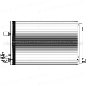 Радиатор кондиционера для автомобилей Transporter T5 (09-) 2.0TD LUZAR, LRAC 1805